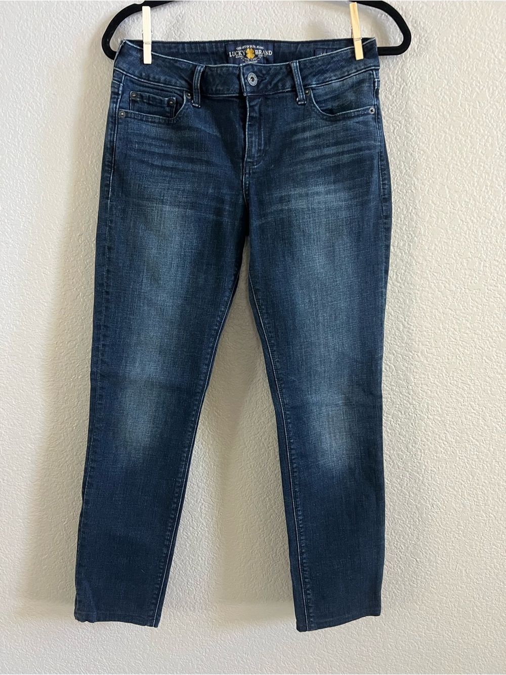 Lucky Brand Women's Lolita Mid Rise Skinny Jeans in Dark Blue Wash Size 6/28 R